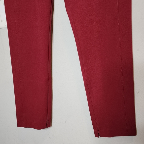 NWT Ann Taylor Zip Ankle Red High Rise Skinny Ankle Pant Stretch Size 12 - Picture 12 of 15